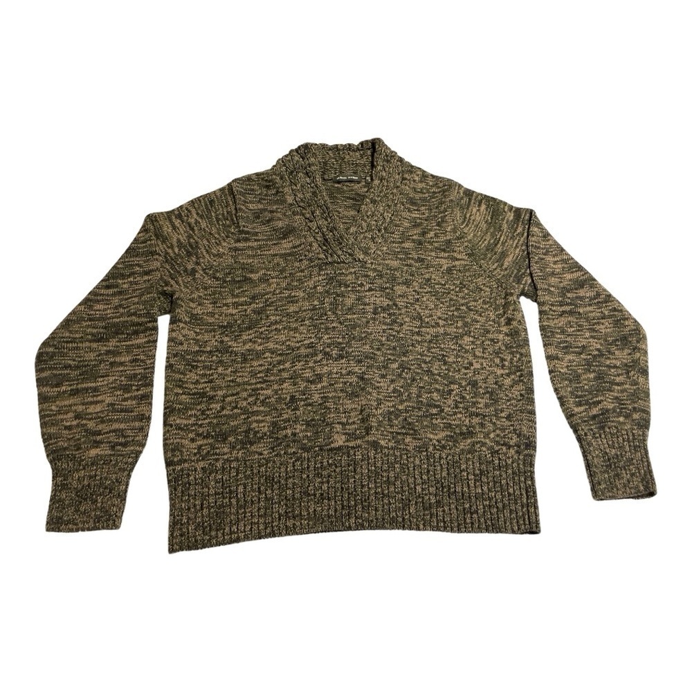 VTG Jeanne Pierre Marled Knit Shawl Collar Sweater | 100% Cotton | Brown Neutral - Picture 7 of 10